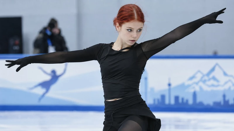 Александра Трусова чисто исполнила два четверных прыжка на тренировке Мемориала Дениса Тена в Алматы