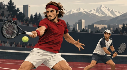 Стефанос Циципас победил Михаила Кукушкина на турнире ATP в Алматы